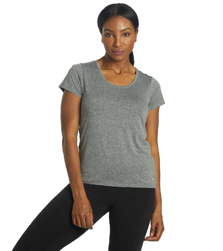 Elegant Women's Attire Marika Valery Yoga Tee Heather Black