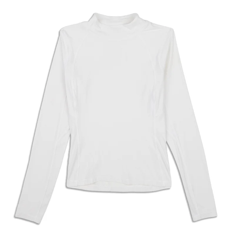 Women's Night-Out Outfit Mockneck Long-Sleeve Shirt - Resale