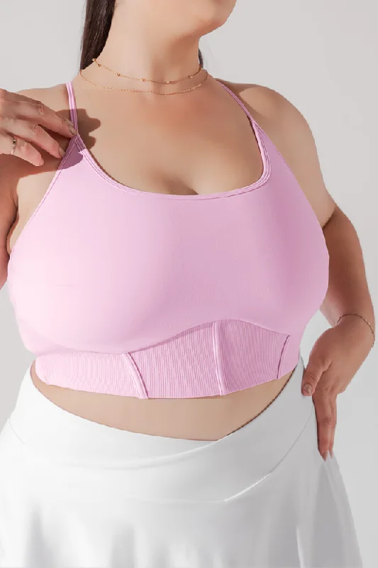 Women's Holiday Clothing Plié Corset Crop Bralette - Bubblegum