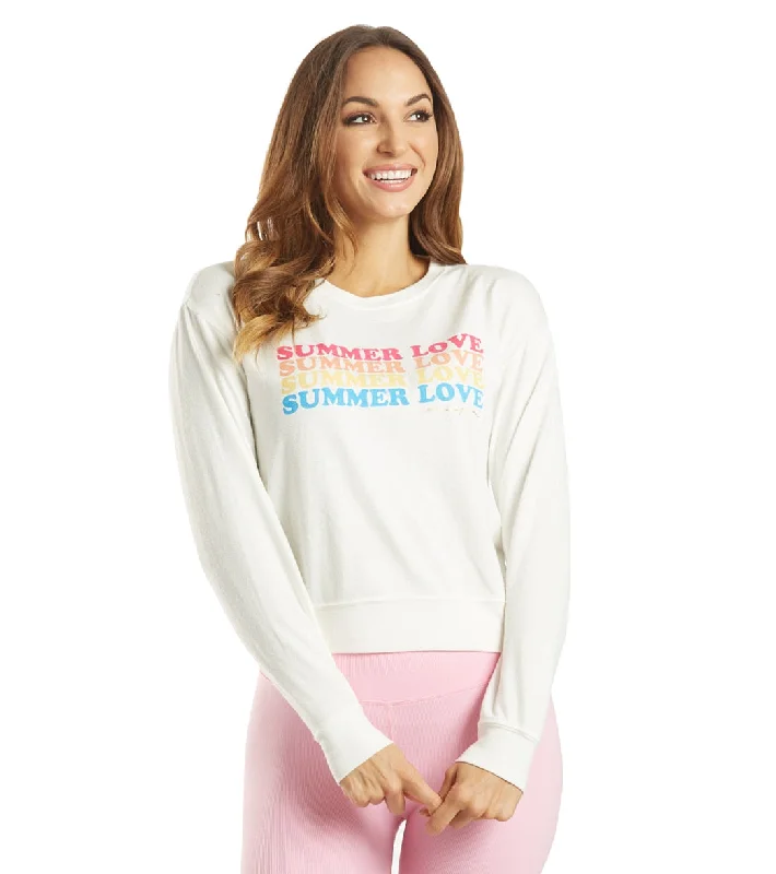 Women's Evening Wear Attire Spiritual Gangster Summer Love Crew Neck Savasana Pullover