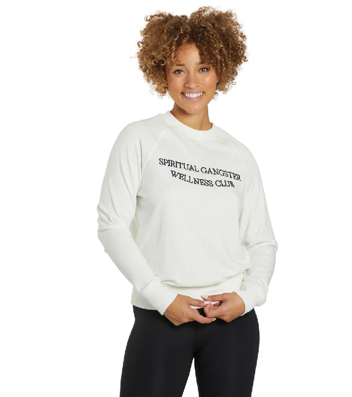 Women's Workout Clothing Spiritual Gangster Wellness Club Old School Pull Over Stone