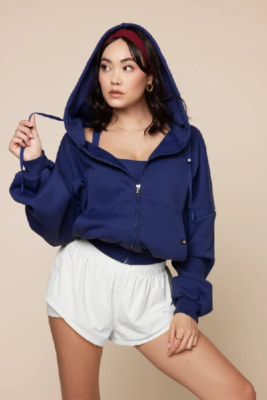 Women's Clothing Sets Zip Cloud Hoodie - Sapphire